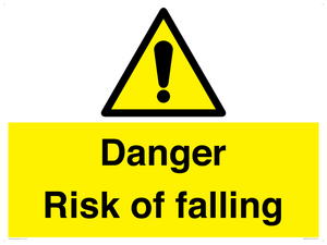 Danger Risk of falling